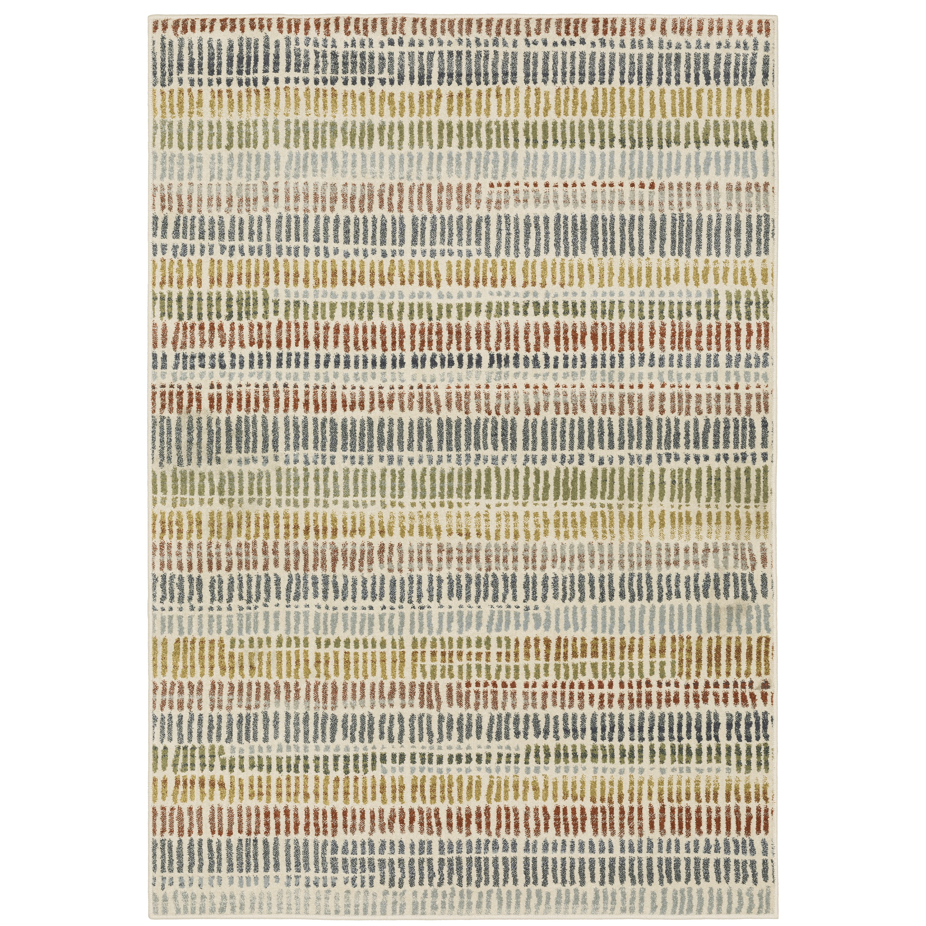 Oriental Weavers Branson BR06A soft transitional rug featuring textured design in ivory/ multi tones