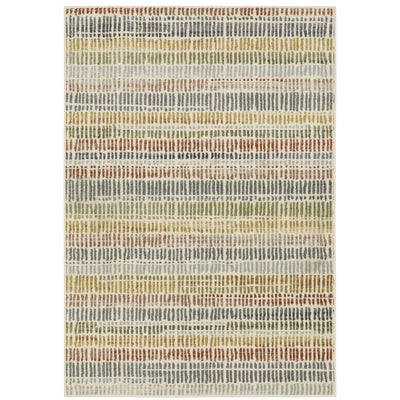 Oriental Weavers Branson BR06A soft transitional rug featuring textured design in ivory/ multi tones