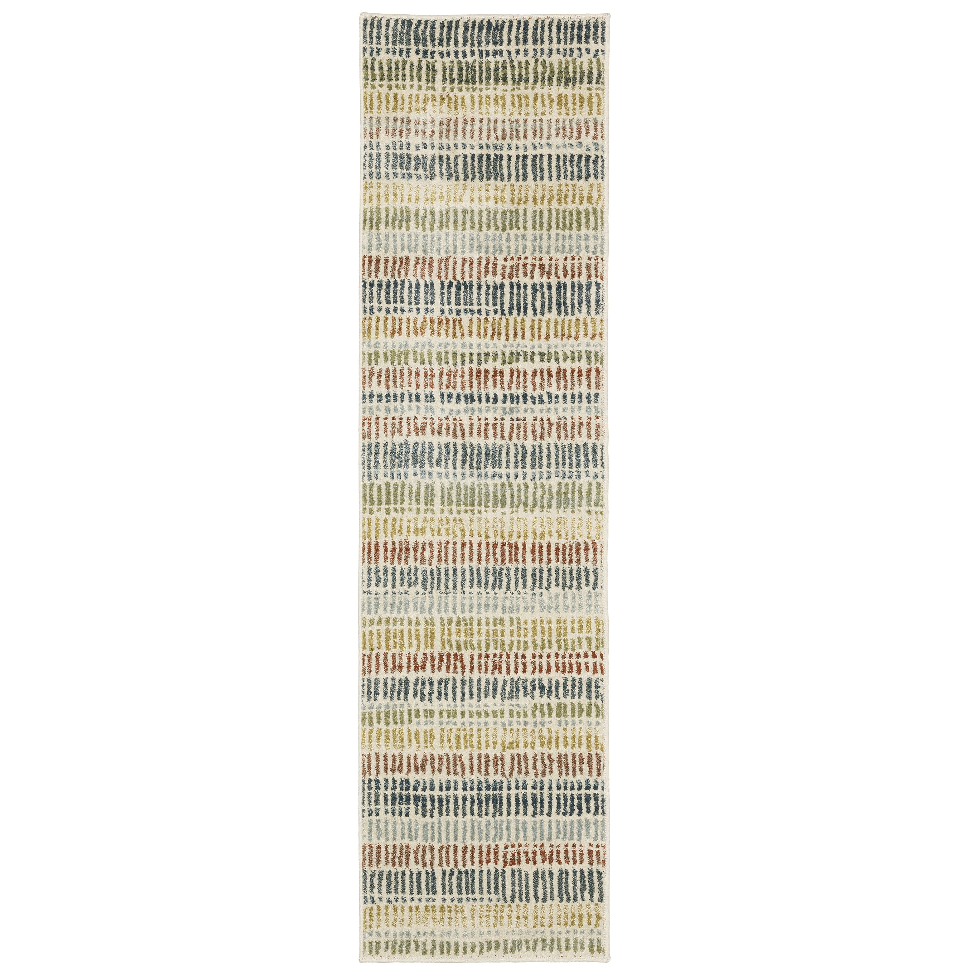 Oriental Weavers Branson BR06A soft transitional rug featuring textured design in ivory/ multi tones