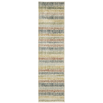 Oriental Weavers Branson BR06A soft transitional rug featuring textured design in ivory/ multi tones
