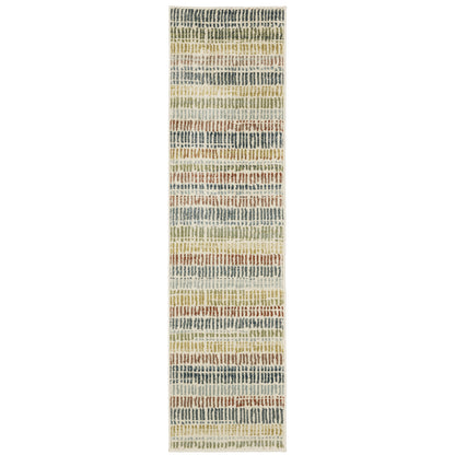 Oriental Weavers Branson BR06A soft transitional rug featuring textured design in ivory/ multi tones