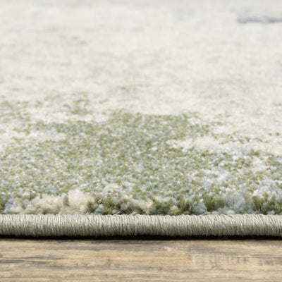 Oriental Weavers Branson BR08A soft transitional rug featuring textured design in blue/ green tones
