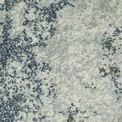 Oriental Weavers Branson BR08A soft transitional rug featuring textured design in blue/ green tones