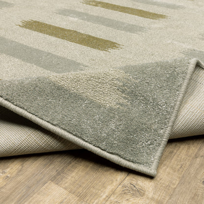 Oriental Weavers Branson BR09A soft transitional rug featuring textured design in beige/ grey tones