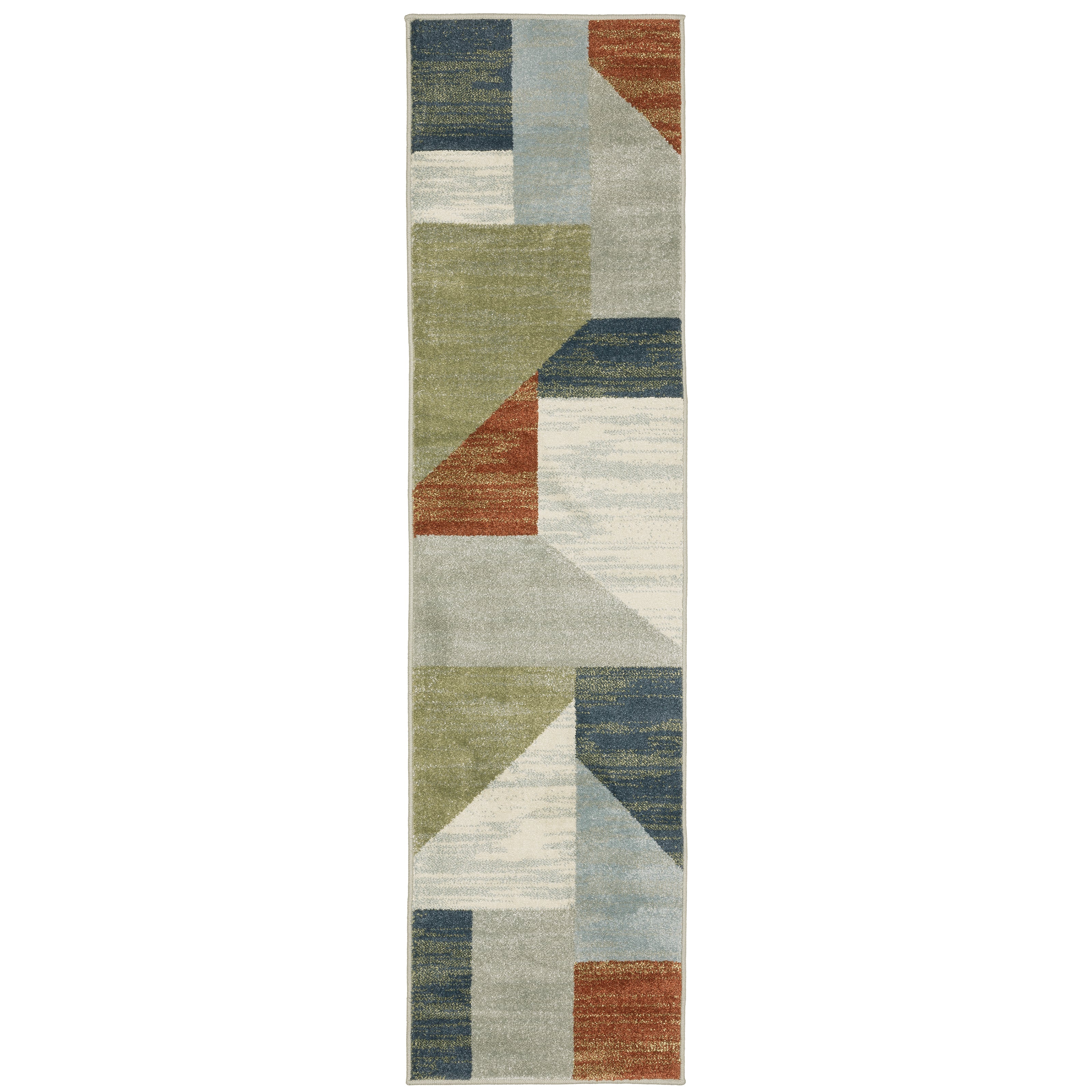 Oriental Weavers Branson BR11A soft transitional rug featuring textured design in grey/ multi tones