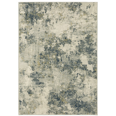 Oriental Weavers Branson BR12A soft transitional rug featuring textured design in beige/ teal tones