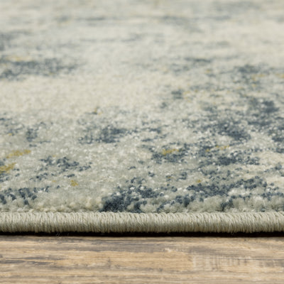 Oriental Weavers Branson BR12A soft transitional rug featuring textured design in beige/ teal tones