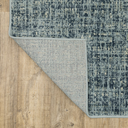 Oriental Weavers Branson BR13A soft transitional rug featuring textured design in blue/ grey tones