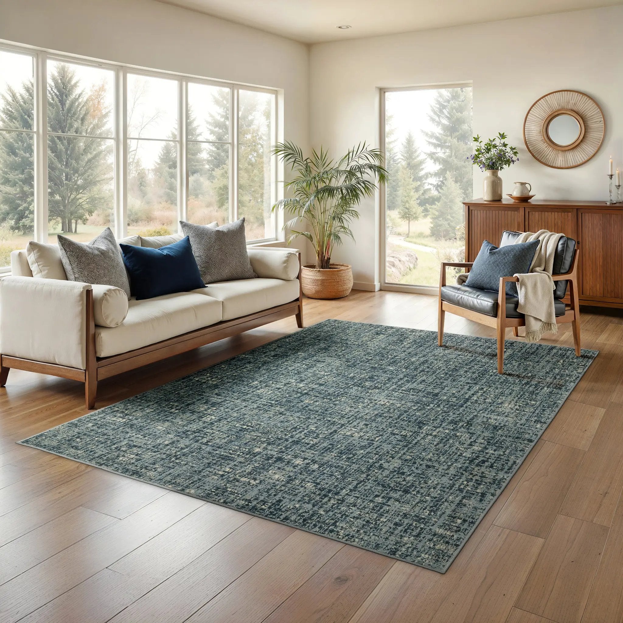 Branson BR13A Blue/ Grey Area Rug by Oriental Weavers