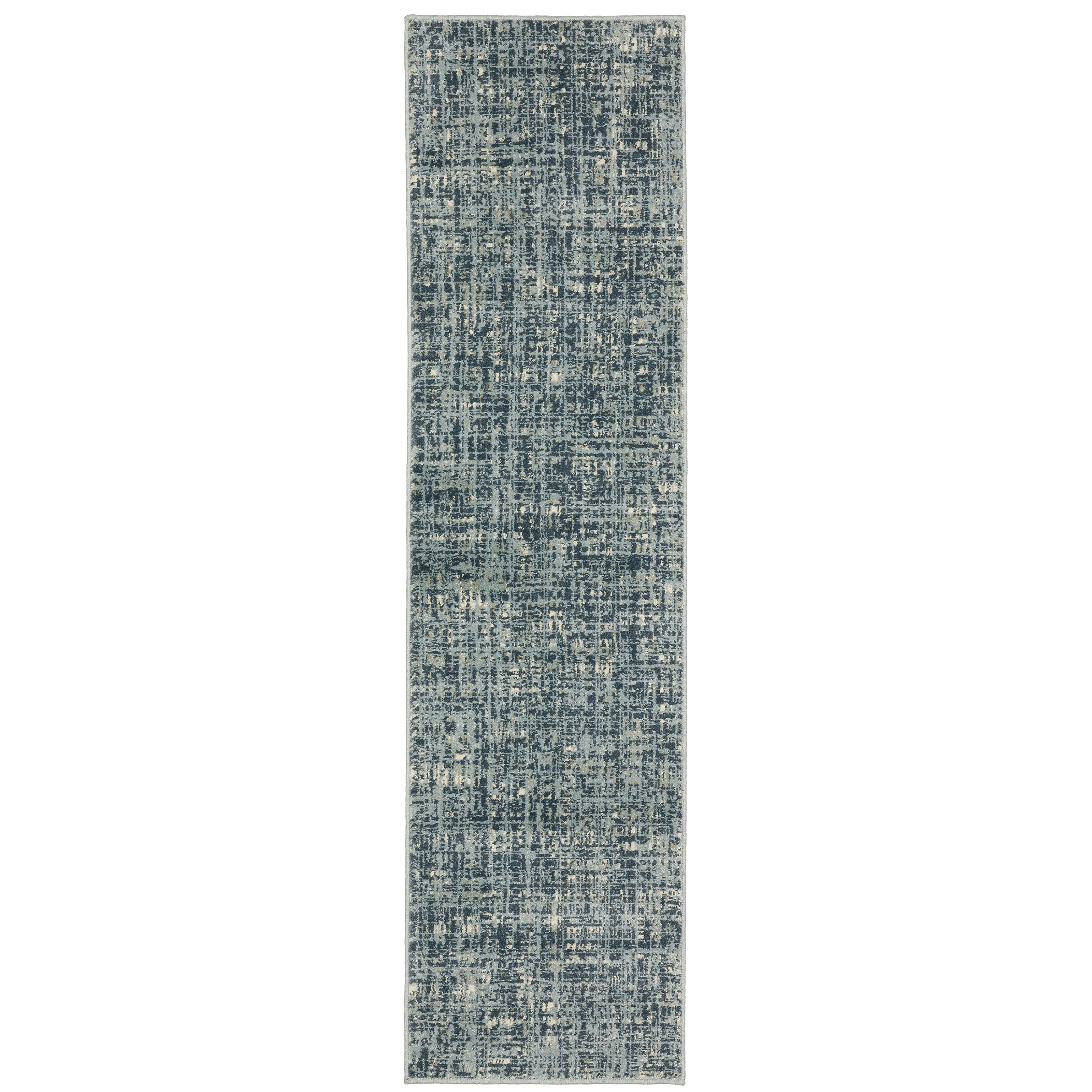 Oriental Weavers Branson BR13A soft transitional rug featuring textured design in blue/ grey tones