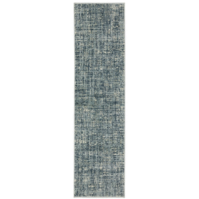 Oriental Weavers Branson BR13A soft transitional rug featuring textured design in blue/ grey tones
