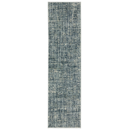 Oriental Weavers Branson BR13A soft transitional rug featuring textured design in blue/ grey tones