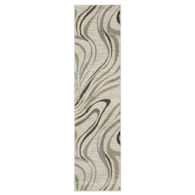 Oriental Weavers Cambria 162W2 plush modern rug featuring abstract pattern in beige/ multi tones