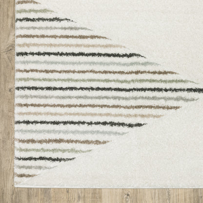 Oriental Weavers Cambria 4927C plush modern rug featuring abstract pattern in beige/ multi tones