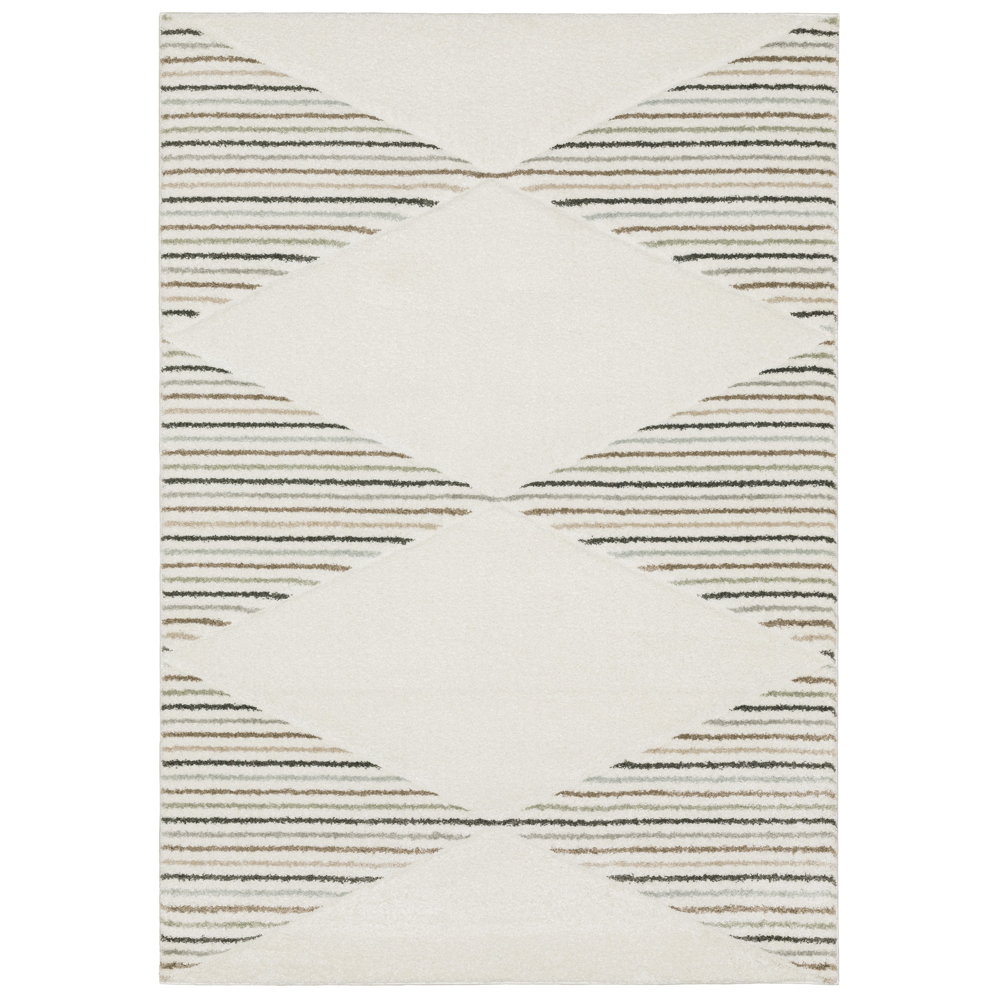 Oriental Weavers Cambria 4927C plush modern rug featuring abstract pattern in beige/ multi tones