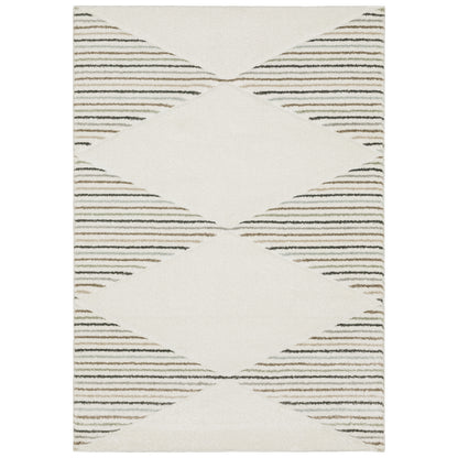 Oriental Weavers Cambria 4927C plush modern rug featuring abstract pattern in beige/ multi tones