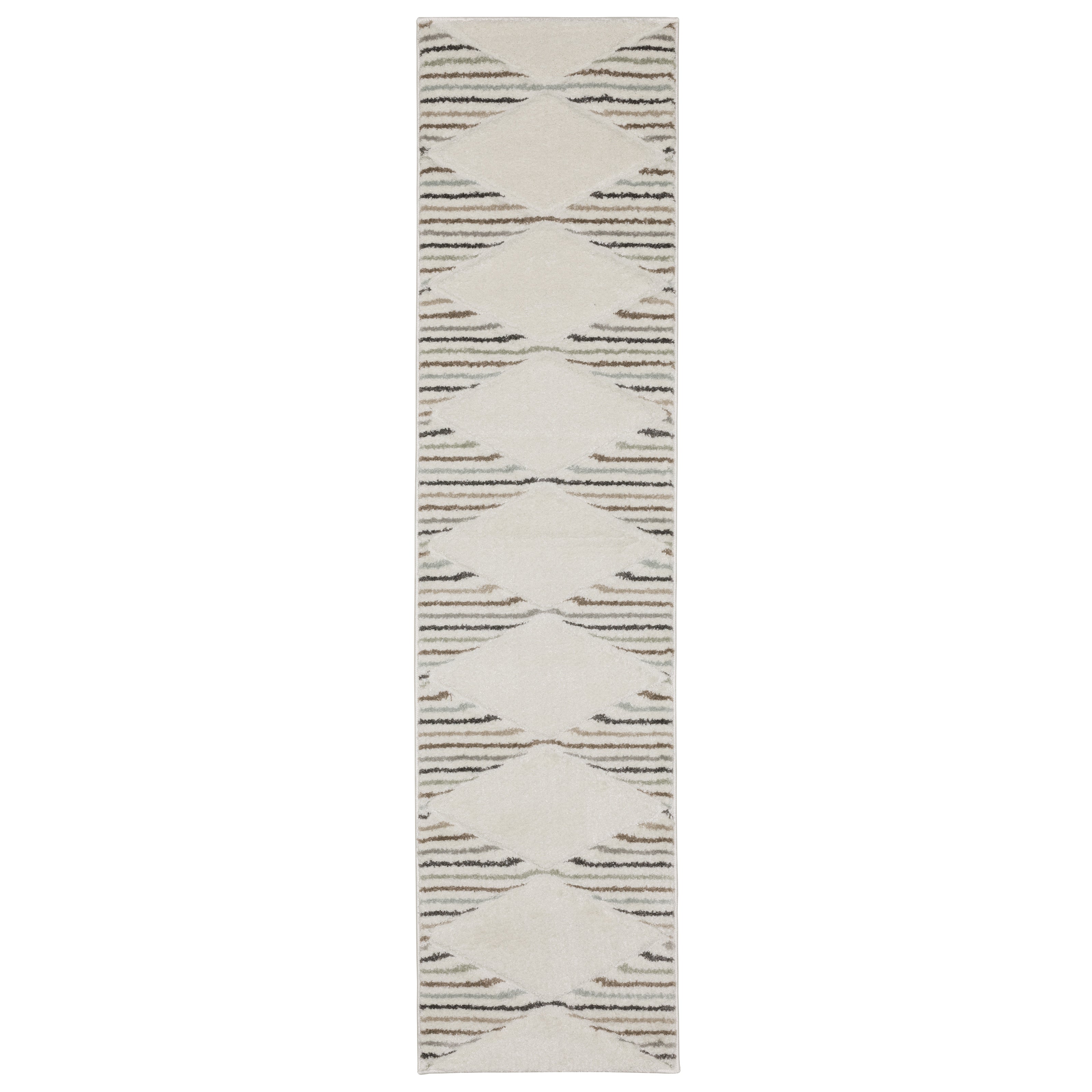 Oriental Weavers Cambria 4927C plush modern rug featuring abstract pattern in beige/ multi tones