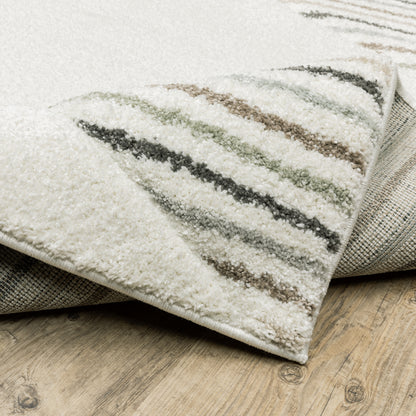 Oriental Weavers Cambria 4927C plush modern rug featuring abstract pattern in beige/ multi tones