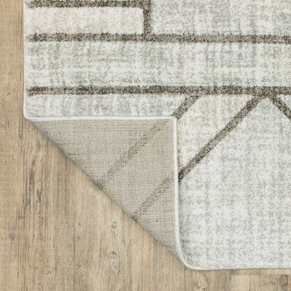Oriental Weavers Cambria 5569B plush modern rug featuring abstract pattern in grey/ beige tones