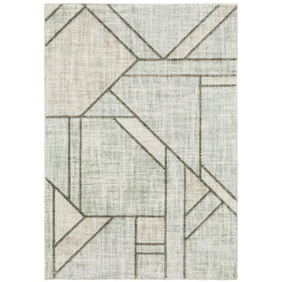 Oriental Weavers Cambria 5569B plush modern rug featuring abstract pattern in grey/ beige tones