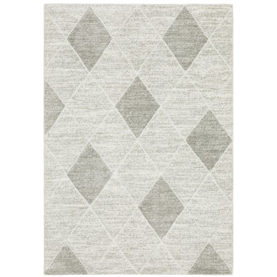 Oriental Weavers Cambria 005W2 plush modern rug featuring abstract pattern in grey/ ivory tones