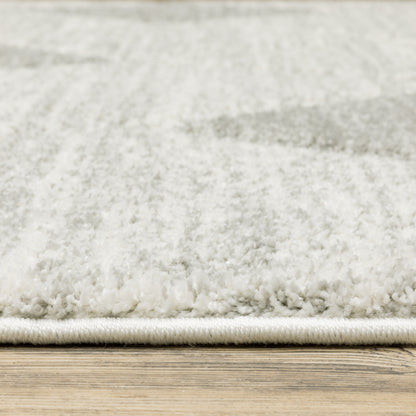 Oriental Weavers Cambria 005W2 plush modern rug featuring abstract pattern in grey/ ivory tones