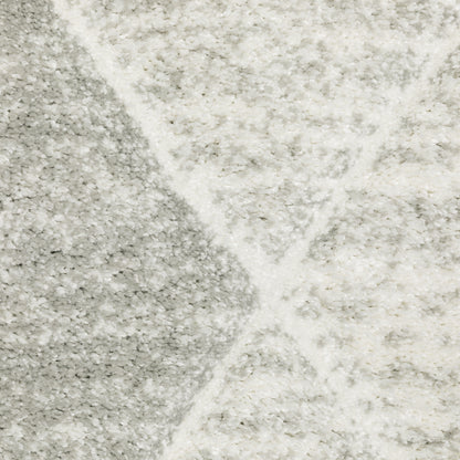 Oriental Weavers Cambria 005W2 plush modern rug featuring abstract pattern in grey/ ivory tones