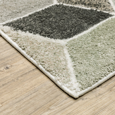 Oriental Weavers Cambria 083J2 plush modern rug featuring abstract pattern in beige/ multi tones