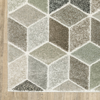 Oriental Weavers Cambria 083J2 plush modern rug featuring abstract pattern in beige/ multi tones