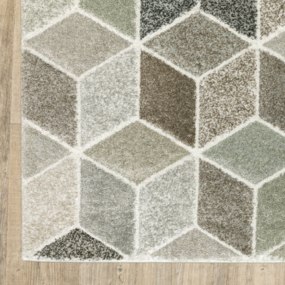 Oriental Weavers Cambria 083J2 plush modern rug featuring abstract pattern in beige/ multi tones
