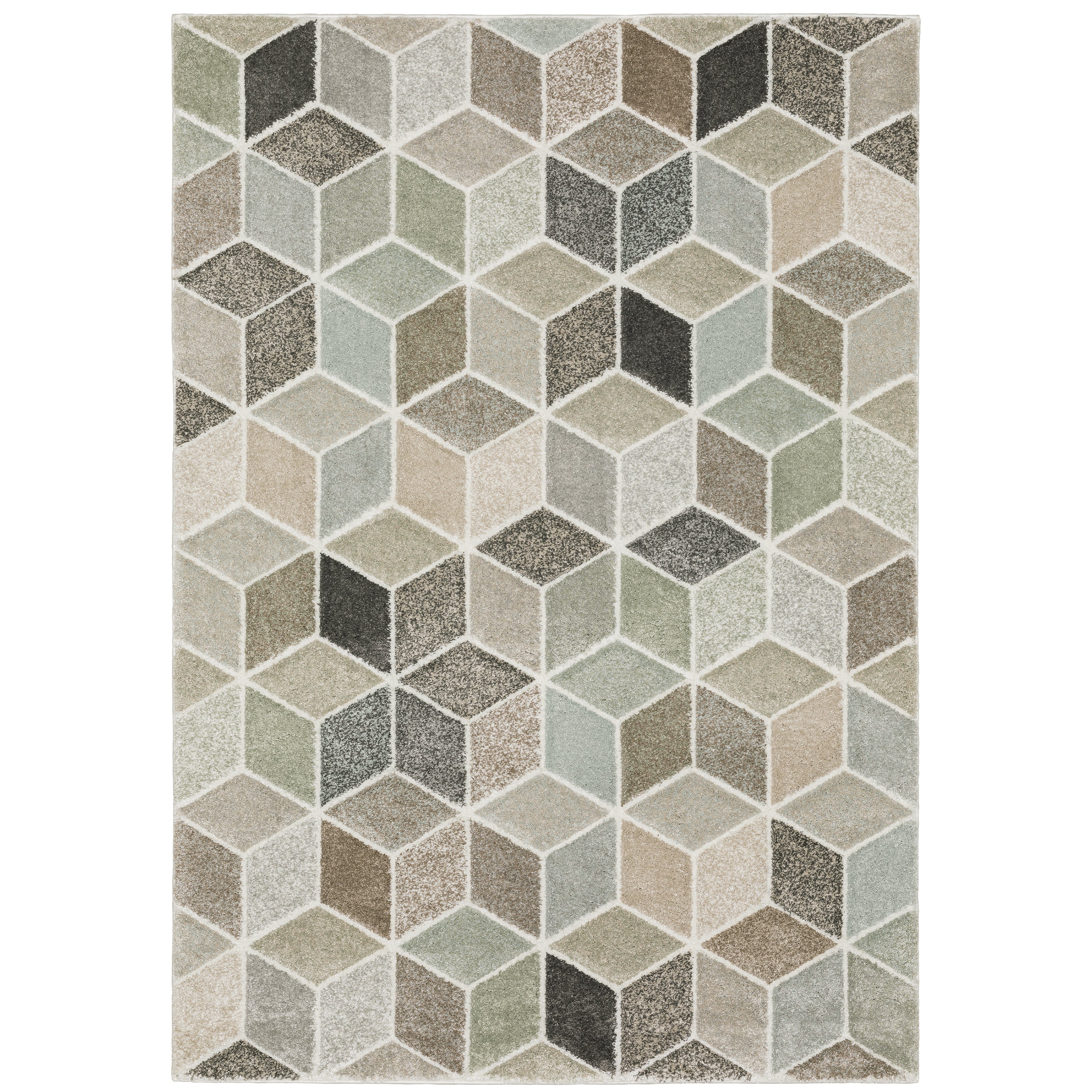 Oriental Weavers Cambria 083J2 plush modern rug featuring abstract pattern in beige/ multi tones