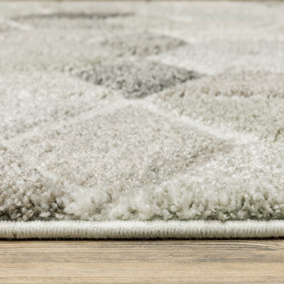 Oriental Weavers Cambria 083J2 plush modern rug featuring abstract pattern in beige/ multi tones