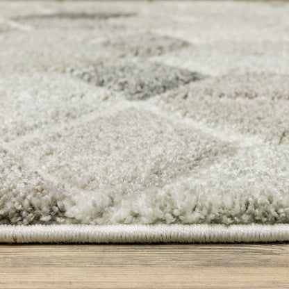Oriental Weavers Cambria 083J2 plush modern rug featuring abstract pattern in beige/ multi tones