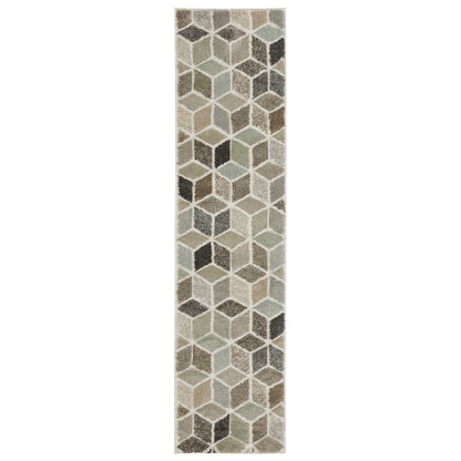 Oriental Weavers Cambria 083J2 plush modern rug featuring abstract pattern in beige/ multi tones