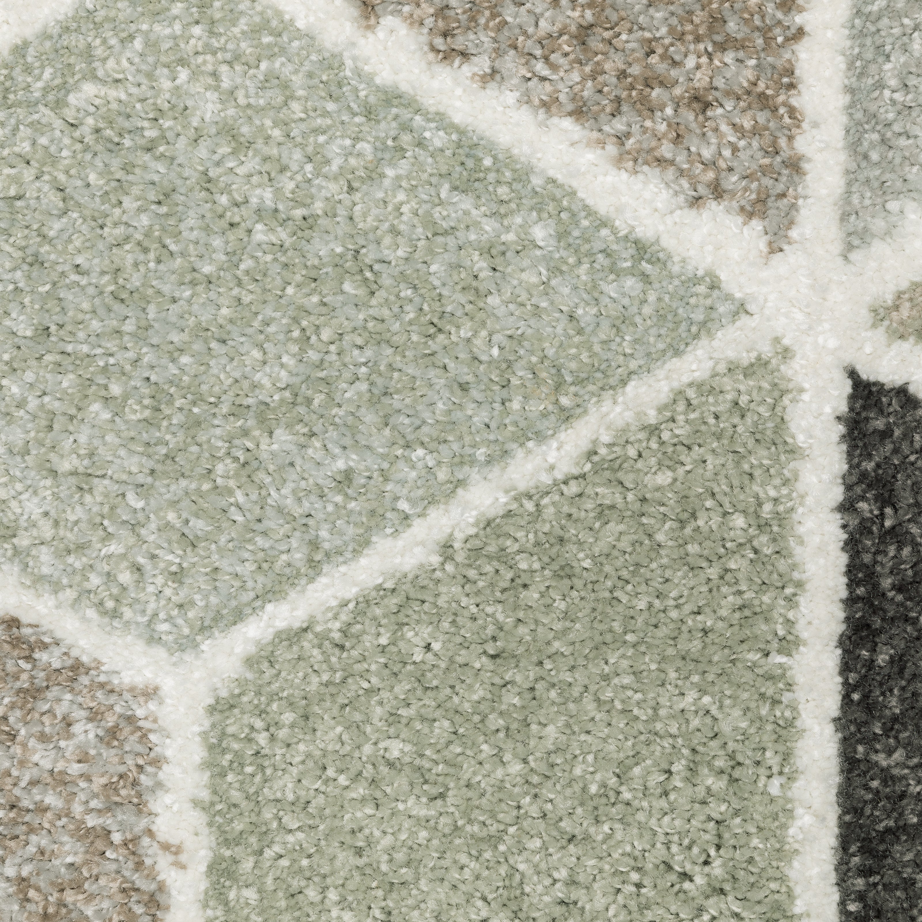 Oriental Weavers Cambria 083J2 plush modern rug featuring abstract pattern in beige/ multi tones