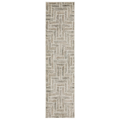 Oriental Weavers Cambria 093L2 plush modern rug featuring abstract pattern in ivory/ beige tones
