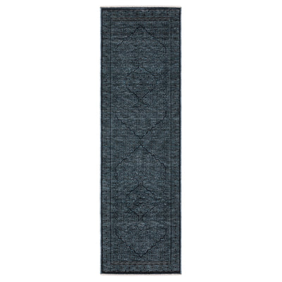 Oriental Weavers Capella CAP01 soft transitional rug featuring textured design in blue/ teal tones