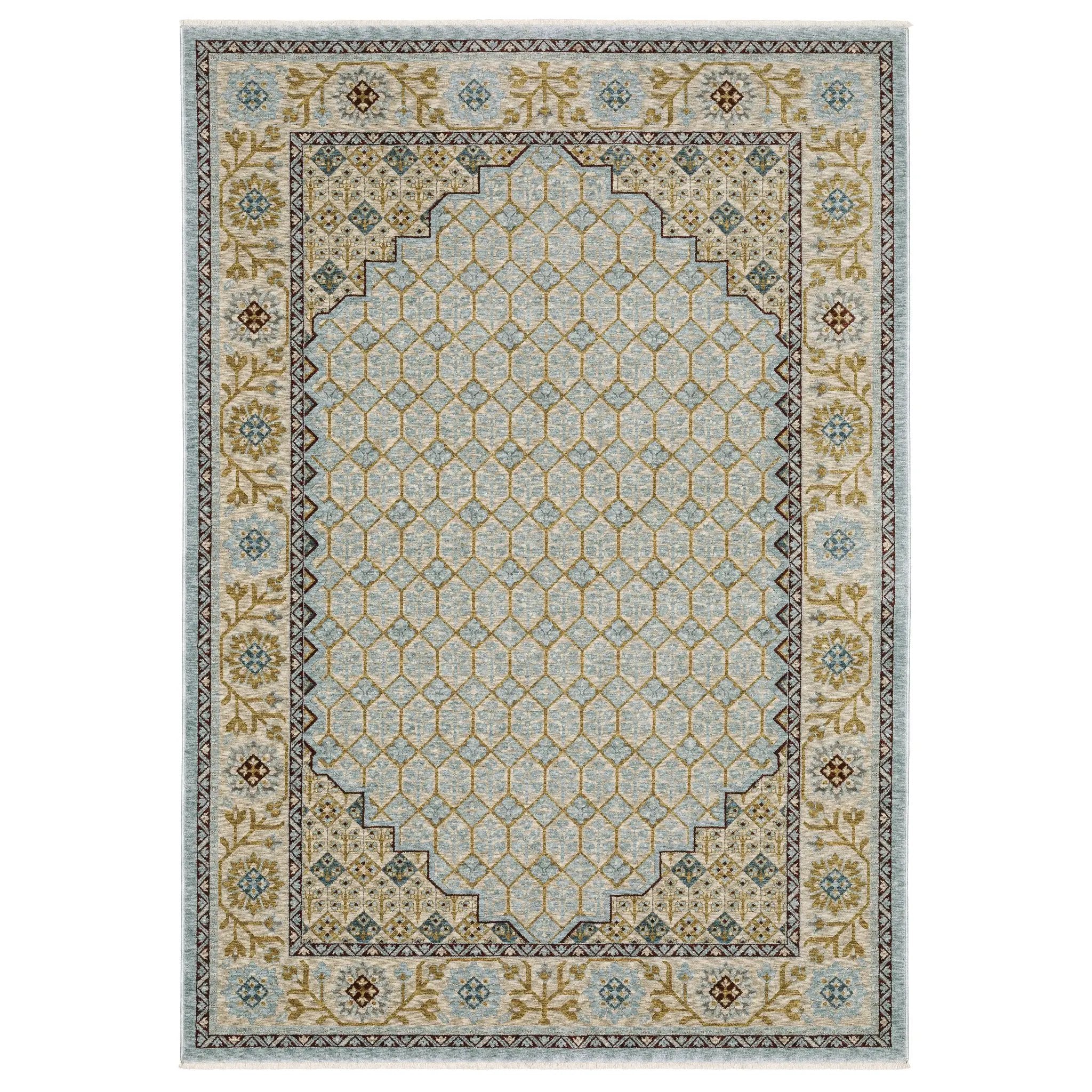 Capella CAP02 Pale Blue/ Gold Area Rug by Oriental Weavers