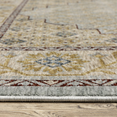 Oriental Weavers Capella CAP02 soft transitional rug featuring textured design in pale blue/ gold tones