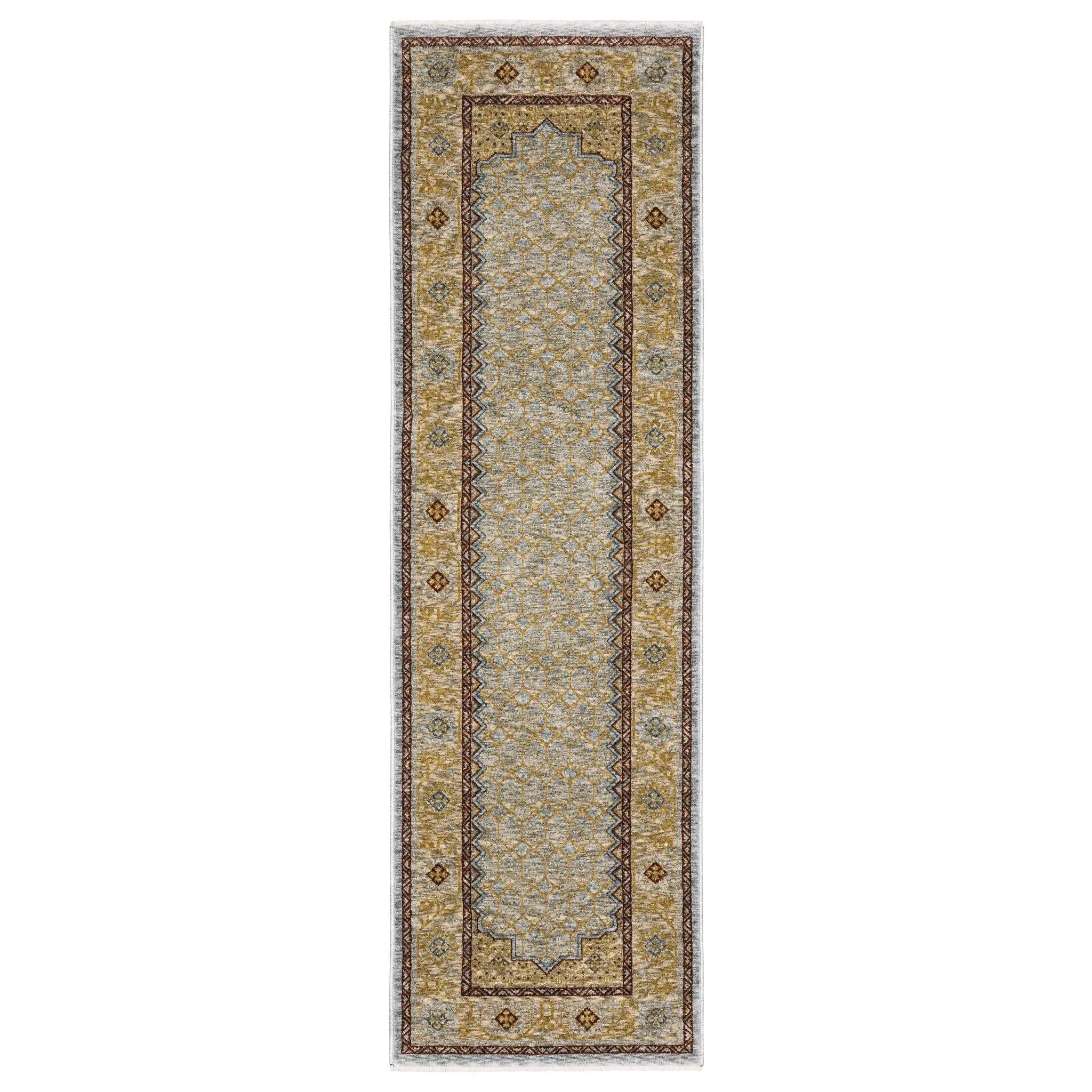 Capella CAP02 Pale Blue/ Gold Area Rug by Oriental Weavers