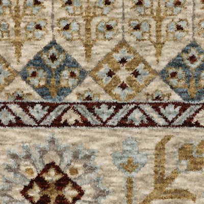 Oriental Weavers Capella CAP02 soft transitional rug featuring textured design in pale blue/ gold tones