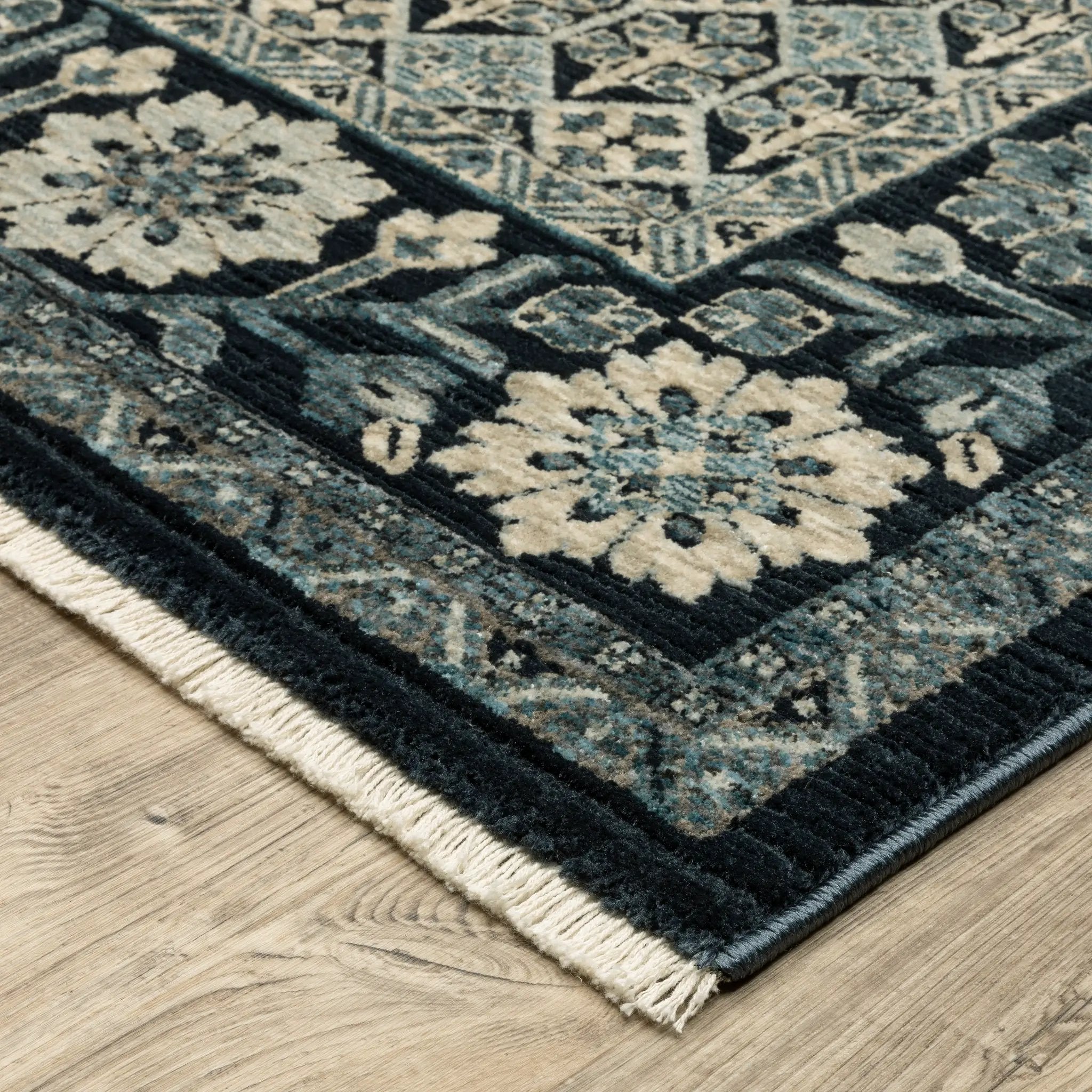 Capella CAP03 Deep Blue/ Ivory Area Rug by Oriental Weavers