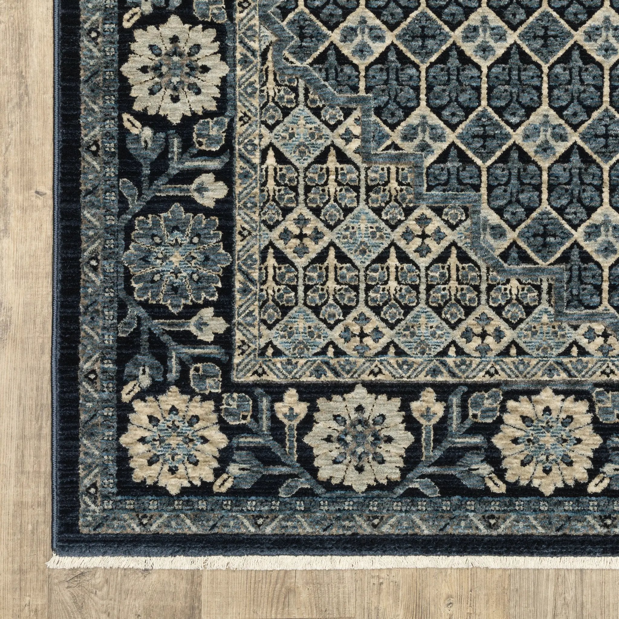 Capella CAP03 Deep Blue/ Ivory Area Rug by Oriental Weavers