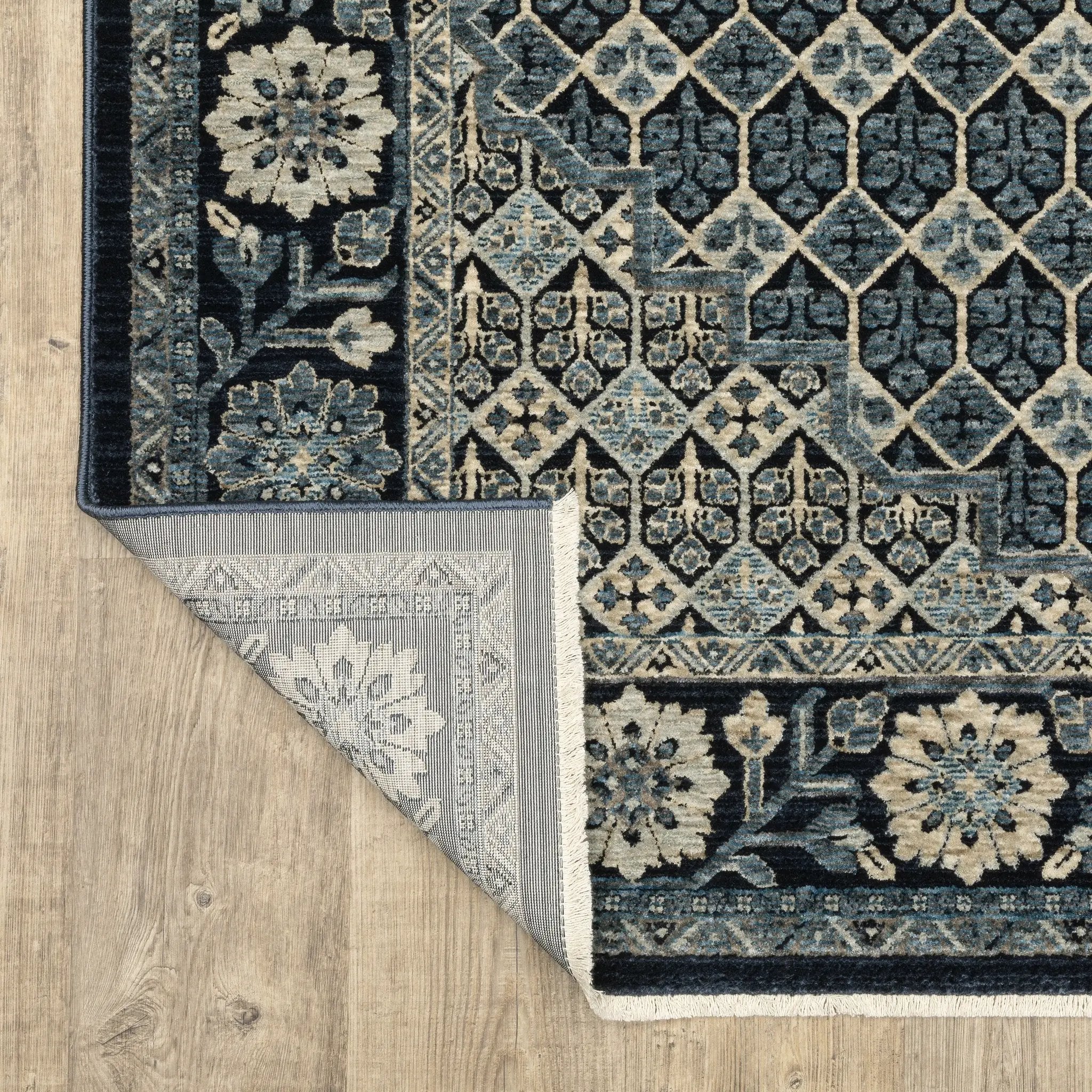 Capella CAP03 Deep Blue/ Ivory Area Rug by Oriental Weavers