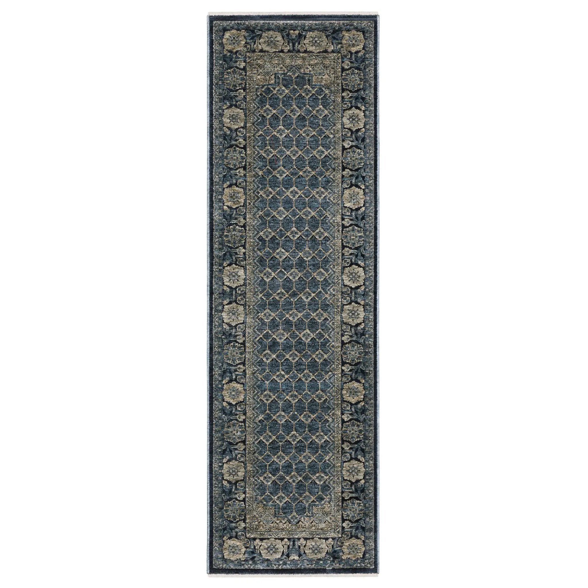 Capella CAP03 Deep Blue/ Ivory Area Rug by Oriental Weavers