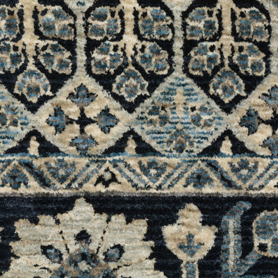 Oriental Weavers Capella CAP03 soft transitional rug featuring textured design in deep blue/ ivory tones