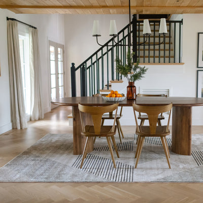 Oriental Weavers Capella CAP04 soft transitional rug featuring textured design in beige/ deep navy tones