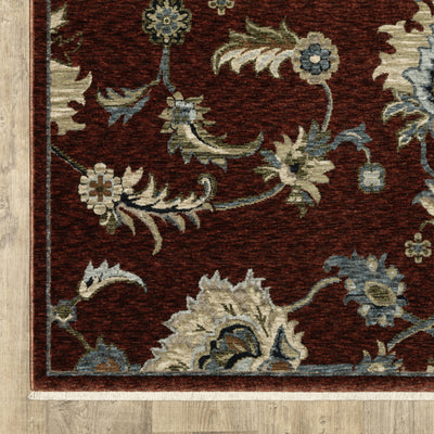 Oriental Weavers Capella CAP06 soft transitional rug featuring textured design in red/ multi tones