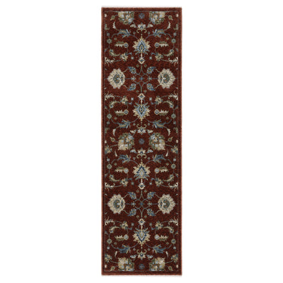 Oriental Weavers Capella CAP06 soft transitional rug featuring textured design in red/ multi tones