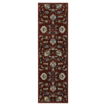 Oriental Weavers Capella CAP06 soft transitional rug featuring textured design in red/ multi tones